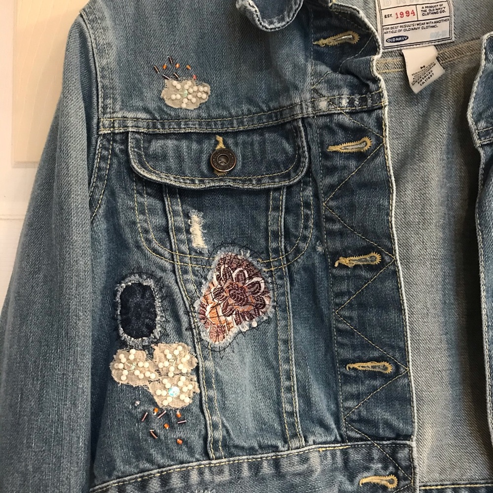 Old Navy crop Jean jacket size medium - Picture 4 of 6